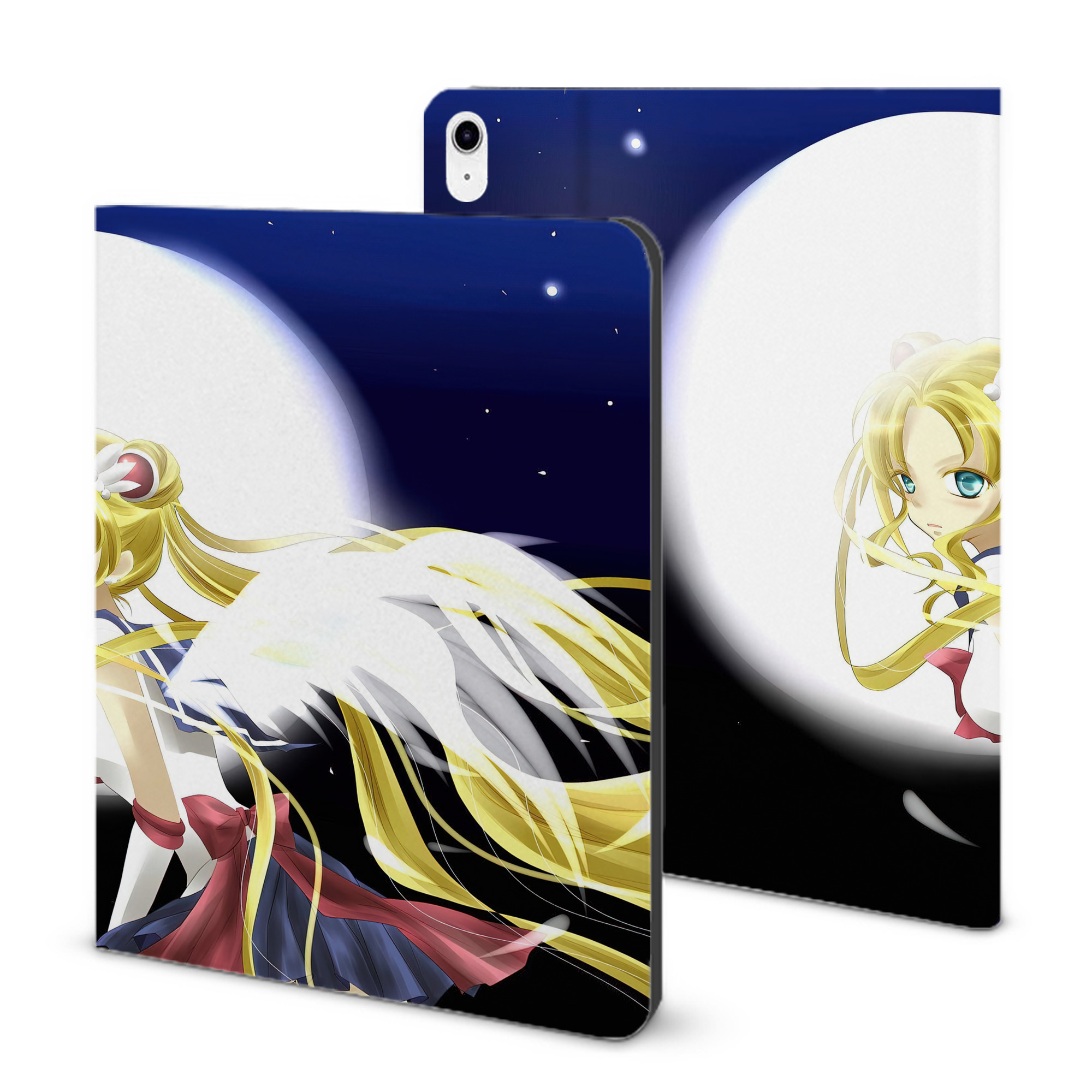 （画像用） 美少女戦士セーラームーン Sailor Moon IPad ケース ブック型 PUレザー TPU 耐衝撃 軽量 薄型 ペン収納なし 全面保護 IPad 各モデル対応